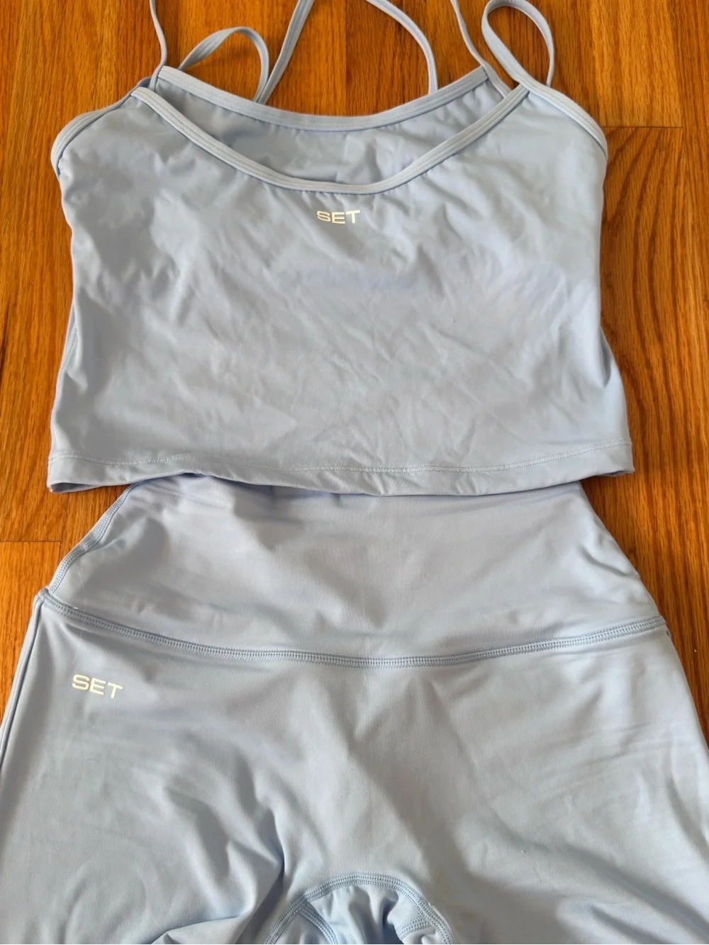 SET ACTIVE Fair drop biker shorts and tank